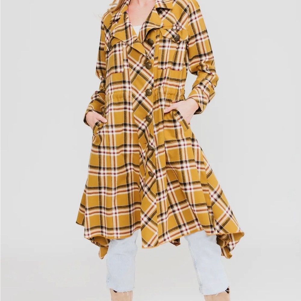 Coco Plaid Trench Coat